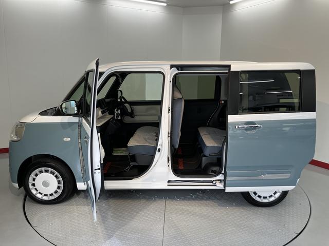 ムーヴキャンバスストライプスＧターボ両側電動スライドドア　プッシュスタート　アダプティブクルーズコントロール　左右シートヒーター　電動パーキング　ＬＥＤヘッドライト　フォグランプ　バックカメラ　アダプティブドライビングビーム（愛媛県）の中古車