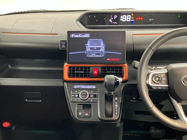 タントファンクロスターボ純正ナビ バックカメラ フルセグTV CD DVD USB Bluetooth ドラレコ 両側電動スライドドア 前席シートヒーター オートライト LEDヘッドライト 電動パーキング キーフリーシステム(愛媛県)の中古車