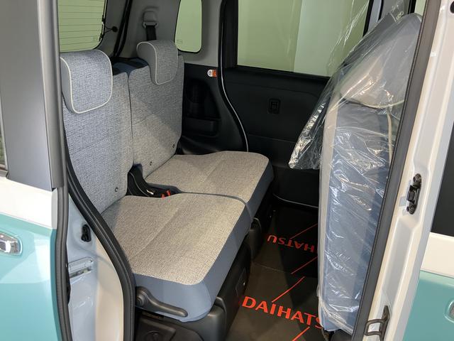 ムーヴキャンバスストライプスG純正ナビ パノラマモニター 地上デジタルTV CD VD Bluetooth 両側電動スライドドア プッシュスタート キーフリーシステム 運転席助手席シートヒーター LEDヘッドライト オートライト(愛媛県)の中古車