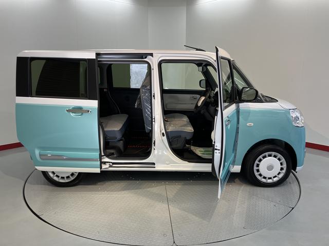 ムーヴキャンバスストライプスG純正ナビ パノラマモニター 地上デジタルTV CD VD Bluetooth 両側電動スライドドア プッシュスタート キーフリーシステム 運転席助手席シートヒーター LEDヘッドライト オートライト(愛媛県)の中古車