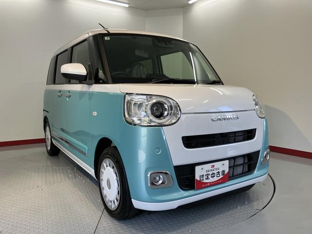 ムーヴキャンバスストライプスＧ社外ナビ　バックモニター　フルセグＴＶ　ＣＤ　ＤＶＤ　ＵＳＢ　Ｂｌｕｅｔｏｏｔｈ　両側電動スライドドア　前席シートヒーター　障害物センサー　プッシュスタート　アイドリングストップ　ＬＥＤヘッドライト（愛媛県）の中古車