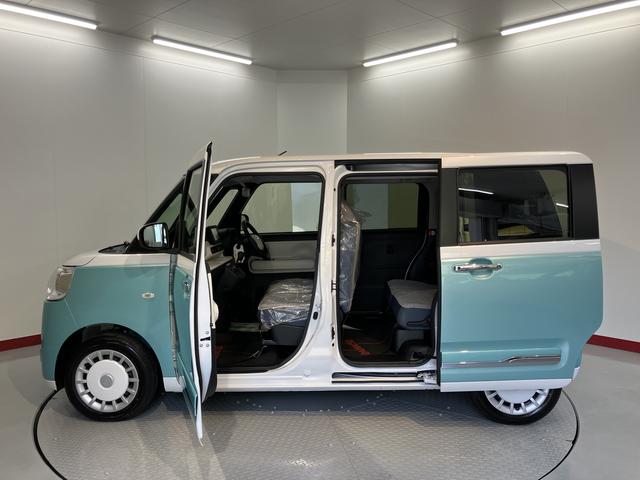 ムーヴキャンバスストライプスＧ社外ナビ　バックモニター　フルセグＴＶ　ＣＤ　ＤＶＤ　ＵＳＢ　Ｂｌｕｅｔｏｏｔｈ　両側電動スライドドア　前席シートヒーター　障害物センサー　プッシュスタート　アイドリングストップ　ＬＥＤヘッドライト（愛媛県）の中古車