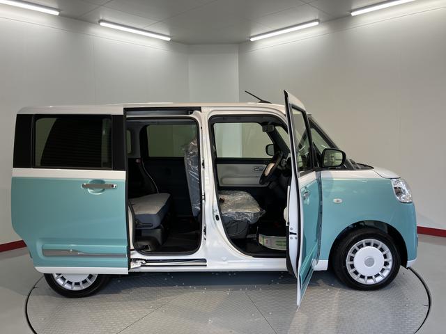 ムーヴキャンバスストライプスＧ社外ナビ　バックモニター　フルセグＴＶ　ＣＤ　ＤＶＤ　ＵＳＢ　Ｂｌｕｅｔｏｏｔｈ　両側電動スライドドア　前席シートヒーター　障害物センサー　プッシュスタート　アイドリングストップ　ＬＥＤヘッドライト（愛媛県）の中古車