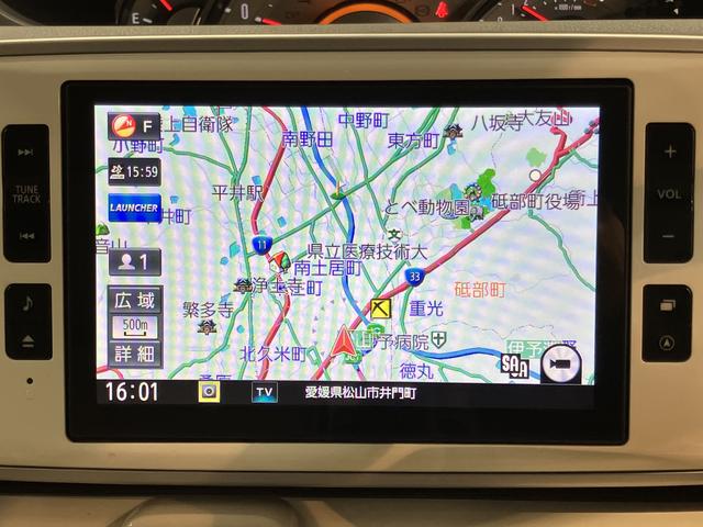 ムーヴキャンバスＧメイクアップ　ＳＡII純正ナビ　バックモニター　フルセグＴＶ　ＣＤ　ＤＶＤ　ＵＳＢ　Ｂｌｕｅｔｏｏｔｈ　ドラレコ　社外ＥＴＣ　両側電動スライドドア　オートライト　ＬＥＤヘッドライト　プッシュスタート　アイドリングストップ（愛媛県）の中古車