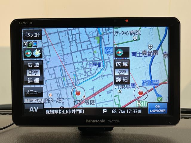 ハイゼットカーゴデラックスSAIII社外ポータブルナビ ワンセグTV ドラレコ オートライト LEDヘッドライト アイドリングストップ キーレスエントリー(愛媛県)の中古車