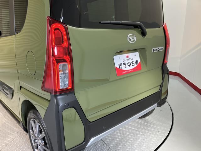 タントファンクロス両側電動スライドドア 前席シートヒーター オートライト LEDヘッドライト 障害物センサー プッシュスタート アイドリングストップ 電動パーキング ベンチシート 電動格納ドアミラー バックカメラ装着車(愛媛県)の中古車