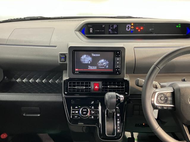タントカスタムＲＳ純正ナビ　パノラマモニター　フルセグＴＶ　ＣＤ　ＤＶＤ　ＵＳＢ　Ｂｌｕｅｔｏｏｔｈ　ドラレコ　両側電動スライドドア　オートライト　ＬＥＤヘッドライト　プッシュスタート　アイドリングストップ　キーフリー（愛媛県）の中古車