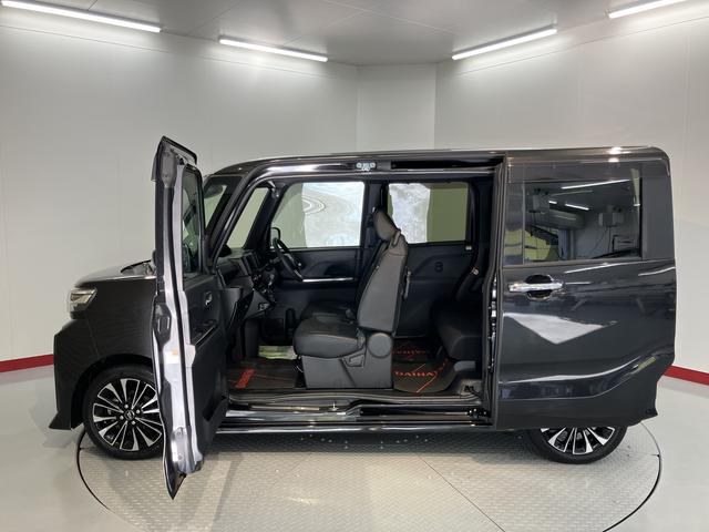 タントカスタムRS両側電動スライドドア 障害物センサー 前席シートヒーター 電動パーキング クルーズコントロール オートライト LEDヘッドライト プッシュスタート アイドリングストップ 電動格納ドアミラー キーフリー(愛媛県)の中古車