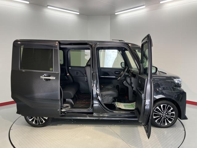 タントカスタムRS両側電動スライドドア 障害物センサー 前席シートヒーター 電動パーキング クルーズコントロール オートライト LEDヘッドライト プッシュスタート アイドリングストップ 電動格納ドアミラー キーフリー(愛媛県)の中古車