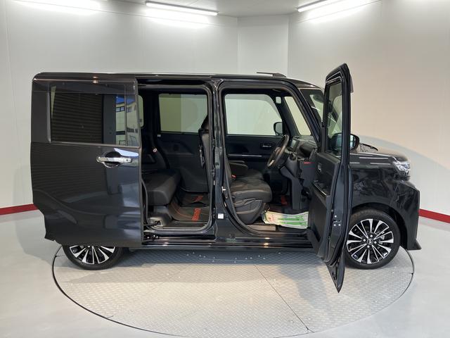 タントカスタムＲＳ４ＷＤ　ターボ車　純正ナビ　パノラマモニター　地上デジタルＴＶ　ドライブレコーダー　ＥＴＣ　両側電動スライドドア　電動パーキング　前席シートヒーター　ＬＥＤヘッドライト　オートライト　スマートアシスト（愛媛県）の中古車