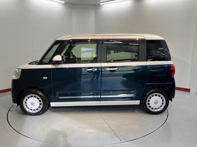 ムーヴキャンバスストライプスG2WD プッシュスタート 両側電動スライドドア コーナーセンサー アイドリングストップ オートライト オートマチックハイビーム 運転席・助手席シートヒーター 電動パーキングブレーキ ベンチシート(愛媛県)の中古車