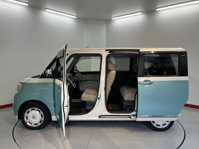 ムーヴキャンバスGメイクアップVS SAIII純正ナビ パノラマモニター フルセグTV CD DVD USB Bluetooth ドラレコ ETC 両側電動スライドドア 運転席シートヒーター オートライト LEDヘッドライト 電動格納ドアミラー(愛媛県)の中古車