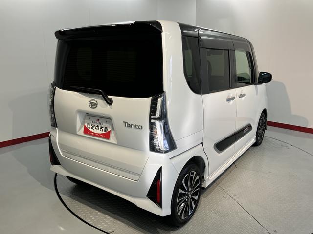 タントカスタムＲＳ両側電動スライドドア　クルーズコントロール　前席シートヒーター　オートライト　ＬＥＤヘッドライト　電動パーキング　プッシュスタート　アイドリングストップ　電動格納ドアミラー　パノラマカメラ装着車（愛媛県）の中古車