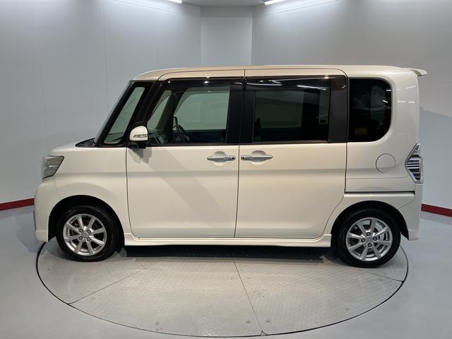 タントカスタムＸ純正ナビ　地上デジタルＴＶ　ＥＴＣ　プッシュスタート　左側電動スライドドア　運転席シートーヒーター　ＬＥＤヘッドライト　オートライト　アイドリングストップ　純正アルミホイール（愛媛県）の中古車