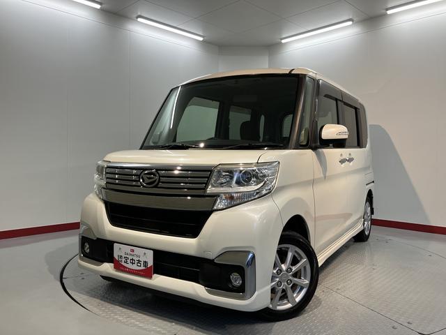 タントカスタムＸ純正ナビ　地上デジタルＴＶ　ＥＴＣ　プッシュスタート　左側電動スライドドア　運転席シートーヒーター　ＬＥＤヘッドライト　オートライト　アイドリングストップ　純正アルミホイール（愛媛県）の中古車