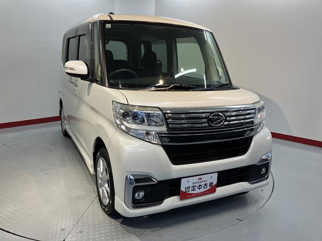 タントカスタムＸ純正ナビ　地上デジタルＴＶ　ＥＴＣ　プッシュスタート　左側電動スライドドア　運転席シートーヒーター　ＬＥＤヘッドライト　オートライト　アイドリングストップ　純正アルミホイール（愛媛県）の中古車