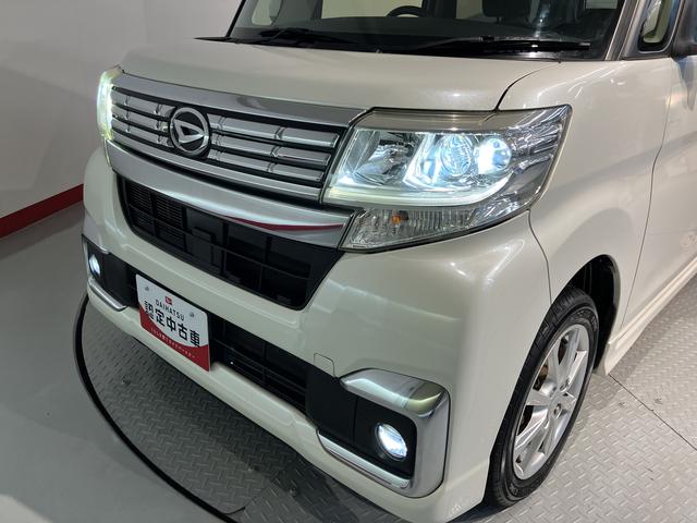 タントカスタムＸ純正ナビ　地上デジタルＴＶ　ＥＴＣ　プッシュスタート　左側電動スライドドア　運転席シートーヒーター　ＬＥＤヘッドライト　オートライト　アイドリングストップ　純正アルミホイール（愛媛県）の中古車