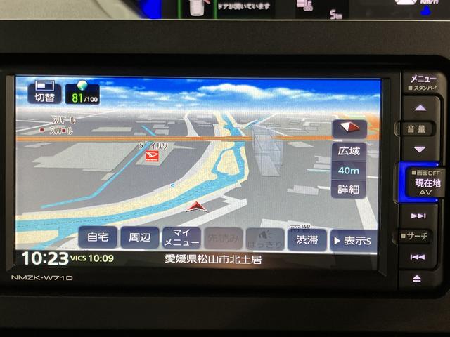 タントカスタムRSリミテッド純正ナビ バックモニター フルセグTV CD DVD Bluetooth ETC 両側電動スライドドア クルーズコントロール オートライト LEDヘッドライト 障害物センサー 電動パーキング(愛媛県)の中古車