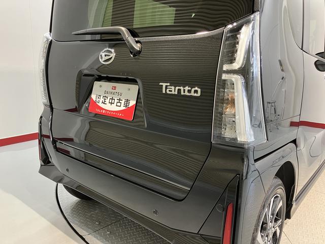タントカスタムX両側電動スライドドア 前席シートヒーター オートライト LEDヘッドライト 電動パーキング プッシュスタート アイドリングストップ 障害物センサー 電動格納ドアミラー バックカメラ装着車(愛媛県)の中古車