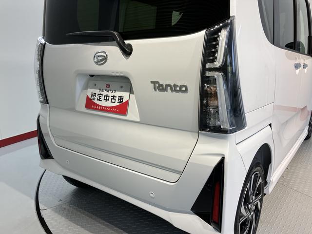 タントカスタムＸ両側電動スライドドア　前席シートヒーター　オートライト　ＬＥＤヘッドライト　障害物センサー　プッシュスタート　アイドリングストップ　ベンチシート　電動パーキング　電動格納ドアミラー　バックカメラ装着車（愛媛県）の中古車
