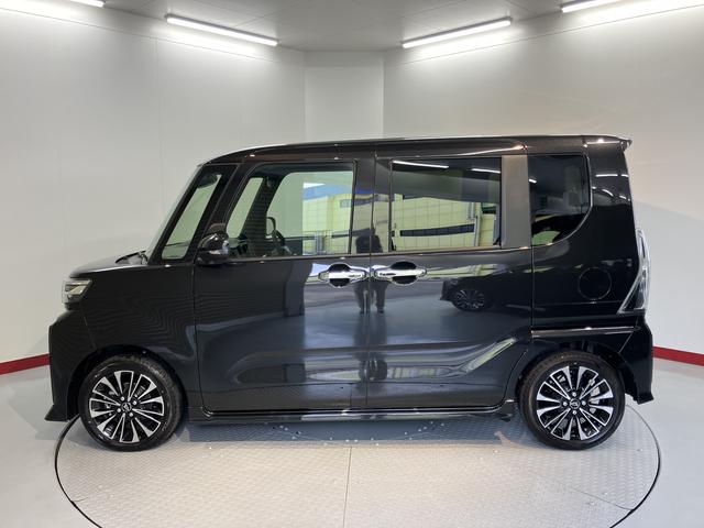 タントカスタムRSリミテッド両側電動スライドドア クルーズコントロール 前席シートヒーター オートライト LEDヘッドライト プッシュスタート アイドリングストップ 障害物センサー 電動パーキング ETC バックカメラ装着車(愛媛県)の中古車