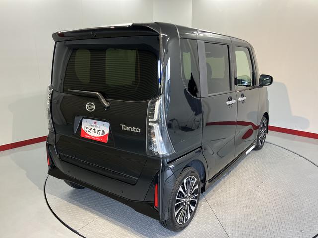 タントカスタムRSリミテッド両側電動スライドドア クルーズコントロール 前席シートヒーター オートライト LEDヘッドライト プッシュスタート アイドリングストップ 障害物センサー 電動パーキング ETC バックカメラ装着車(愛媛県)の中古車
