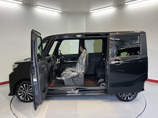 タントカスタムRSリミテッド両側電動スライドドア クルーズコントロール 前席シートヒーター オートライト LEDヘッドライト プッシュスタート アイドリングストップ 障害物センサー 電動パーキング ETC バックカメラ装着車(愛媛県)の中古車