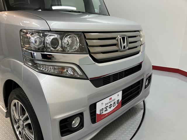 N−BOXカスタムG・Aパッケージ社外ナビ フルセグTV CD Bluetooth ETC 左側電動スライドドア オートライト ディスチャージヘッドライト ベンチシート プッシュスタート 電動格納ドアミラー キーフリーシステム(愛媛県)の中古車