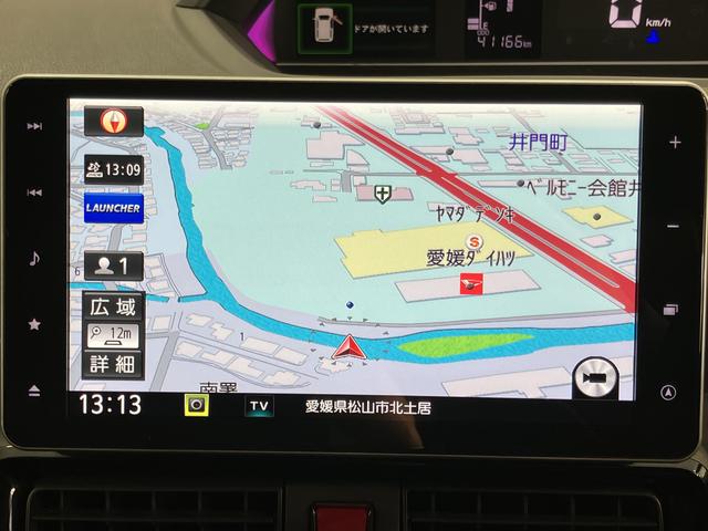 タントカスタムＲＳセレクション純正ナビ　バックモニター　フルセグＴＶ　ＣＤ　ＤＶＤ　ＵＳＢ　Ｂｌｕｅｔｏｏｔｈ　ドラレコ　ＥＴＣ　純正後席モニター　両側電動スライドドア　クルーズコントロール　ＬＥＤヘッドライト　障害物センサー（愛媛県）の中古車