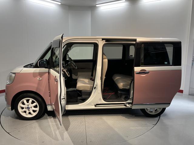 ムーヴキャンバスＧメイクアップリミテッド　ＳＡIII２ＷＤ　ベンチシート　オートライト　オートハイビーム　ＬＥＤヘッドライト　フロントフォグランプ　両側電動スライドドア　アイドリングストップ車　　プッシュスタート　純正メモリーナビ　ＣＤ　ＤＶＤ　ＵＳＢ（愛媛県）の中古車