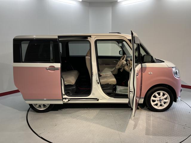 ムーヴキャンバスＧメイクアップリミテッド　ＳＡIII２ＷＤ　ベンチシート　オートライト　オートハイビーム　ＬＥＤヘッドライト　フロントフォグランプ　両側電動スライドドア　アイドリングストップ車　　プッシュスタート　純正メモリーナビ　ＣＤ　ＤＶＤ　ＵＳＢ（愛媛県）の中古車