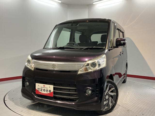 スペーシアカスタムＴＳ２ＷＤ　ベンチシート　オートライト　ディスチャージヘッドライト　フロントフォグランプ　アイドリングストップ車　両側電動スライドドア　社外メモリーナビ　ＣＤ　ＤＶＤ　ＵＳＢ　ワンセグＴＶ　ＥＴＣ車載器（愛媛県）の中古車