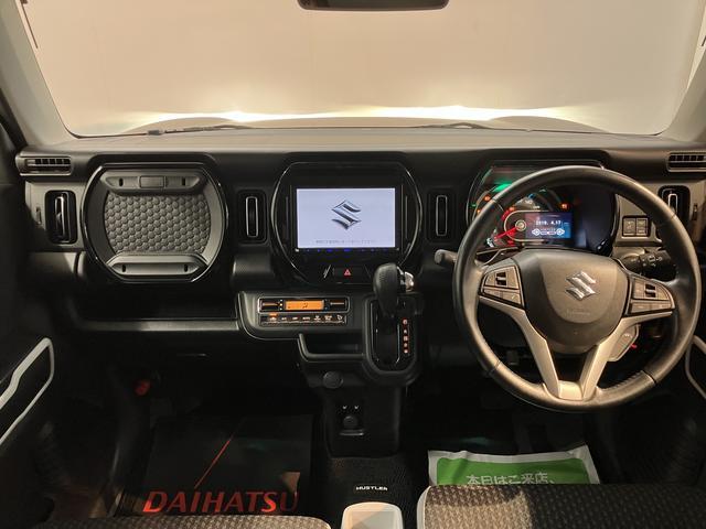 ハスラーハイブリッドＸターボ２ＷＤ　アイドリングストップ　オートライト　運転席・助手席シートヒーター　ＬＥＤヘッドライト　フロントフォグランプ　アダプティブクルーズコントロール　社外前後ドライブレコーダー　純正ナビ　ＣＤ　ＤＶＤ（愛媛県）の中古車