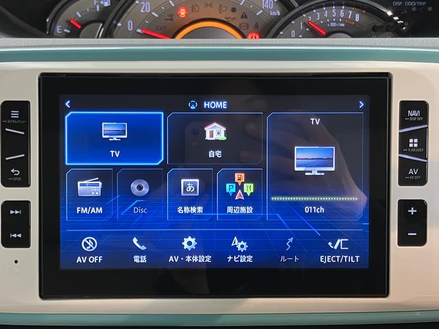 ムーヴキャンバスGメイクアップ SAII4WD 純正ナビ バックモニター フルセグTV CD DVD USB Bluetooth ドラレコ ETC 両側電動スライドドア オートライト LEDヘッドライト プッシュスタート エコアイドル(愛媛県)の中古車