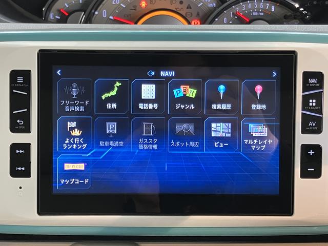 ムーヴキャンバスGメイクアップ SAII4WD 純正ナビ バックモニター フルセグTV CD DVD USB Bluetooth ドラレコ ETC 両側電動スライドドア オートライト LEDヘッドライト プッシュスタート エコアイドル(愛媛県)の中古車