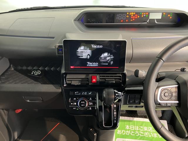 タントカスタムＲＳセレクション純正ナビ　フルセグＴＶ　バックカメラ　ＥＴＣ車載器　前後ドライブレコーダー　両側電動スライドドア　ＬＥＤヘッドライト　フォグランプ　プッシュスタート　前席シートヒーター　スマートアシスト（愛媛県）の中古車