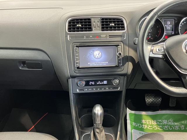 ＶＷ ポロＴＳＩコンフォートラインナビ　バックモニター　フルセグＴＶ　ＣＤ　ＤＶＤ　Ｂｌｕｅｔｏｏｔｈ　ＥＴＣ　ドラレコ　オートライト　ＬＥＤヘッドライト　オートライト　ＬＥＤヘッドライト　電動格納ドアミラー　純正アルミホイール（愛媛県）の中古車