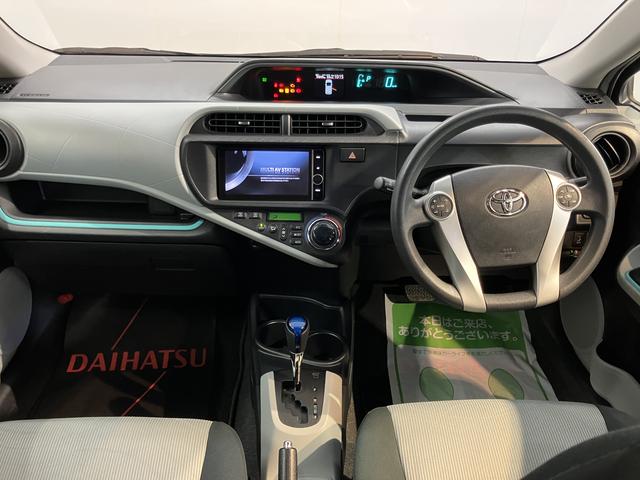 アクアＳ純正ナビ　バックモニター　フルセグＴＶ　ＣＤ　ＤＶＤ　Ｂｌｕｅｔｏｏｔｈ　社外ＥＴＣ　ドラレコ　前席シートヒーター　オートライト　ＬＥＤヘッドライト　プッシュスタート　電動格納ドアミラー（愛媛県）の中古車