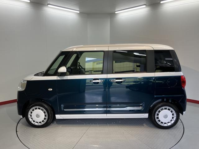 ムーヴキャンバスストライプスG両側電動スライドドア 前席シートヒーター オートライト LEDヘッドライト 障害物センサー プッシュスタート アイドリングストップ ベンチシート 電動パーキング 電動格納ドアミラー バックカメラ装着車(愛媛県)の中古車