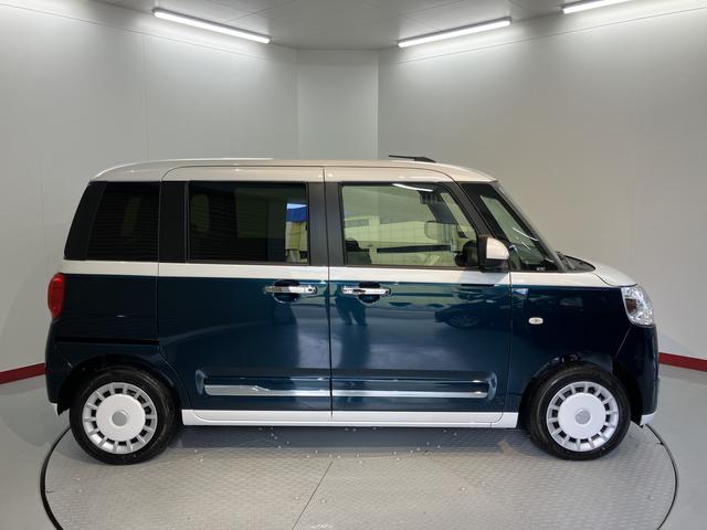 ムーヴキャンバスストライプスG両側電動スライドドア 前席シートヒーター オートライト LEDヘッドライト 障害物センサー プッシュスタート アイドリングストップ ベンチシート 電動パーキング 電動格納ドアミラー バックカメラ装着車(愛媛県)の中古車