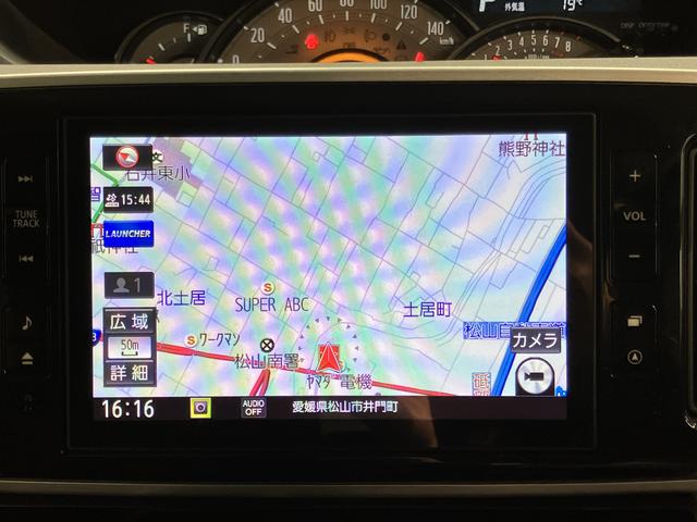 ムーヴキャンバスＧブラックアクセントＶＳ　ＳＡIII純正ナビ　パノラマモニター　フルセグＴＶ　ＣＤ　ＤＶＤ　ＵＳＢ　Ｂｌｕｅｔｏｏｔｈ　ドラレコ　ＥＴＣ　両側電動スライドドア　運転席シートヒーター　オートライト　ＬＥＤヘッドライト　アイドリングストップ（愛媛県）の中古車