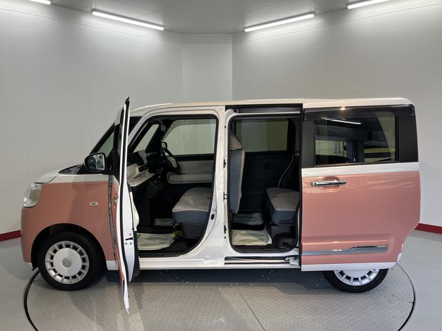 ムーヴキャンバスストライプスG純正ナビ パノラマモニター フルセグTV CD DVD USB Bluetooth ドラレコ ETC 両側電動スライドドア 前席シートヒーター オートライト LEDヘッドライト 電動パーキング(愛媛県)の中古車