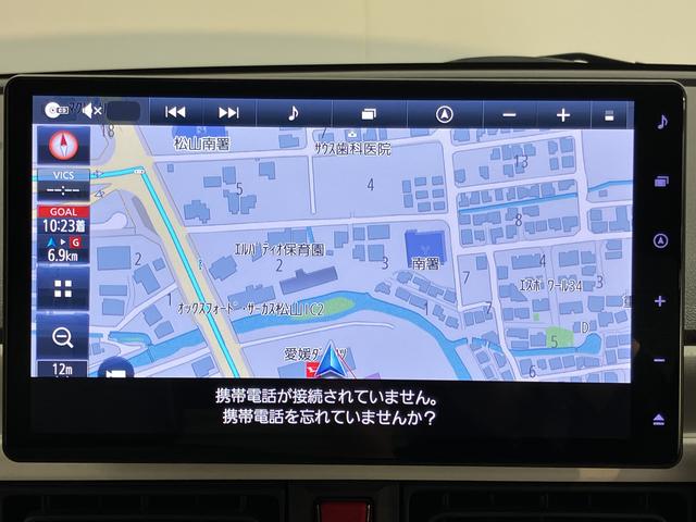 ムーヴキャンバスストライプスG純正ナビ パノラマモニター フルセグTV CD DVD USB Bluetooth ドラレコ ETC 両側電動スライドドア 前席シートヒーター オートライト LEDヘッドライト 電動パーキング(愛媛県)の中古車