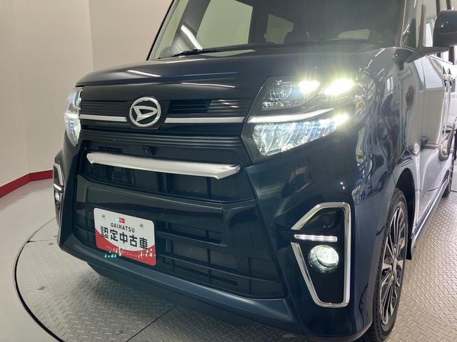 タントカスタムＲＳプッシュスタート　両側電動スライドドア　コーナーセンサー　アイドリングストップ　オートライト　オートマチックハイビーム　ＬＥＤヘッドライト　フロントフォグランプ　運転席・助手席シートヒーター　２ＷＤ（愛媛県）の中古車