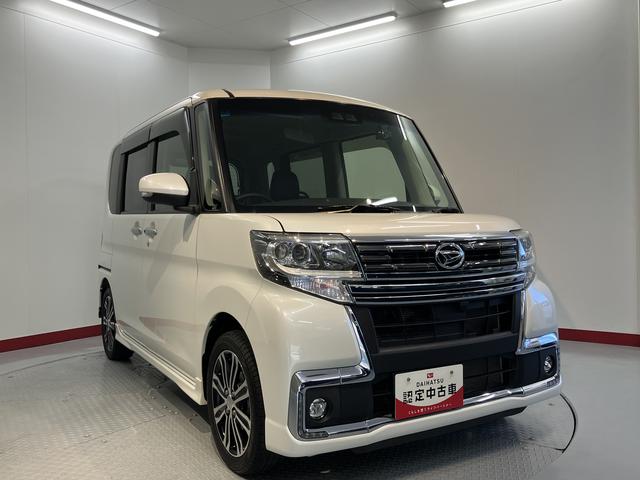 タントカスタムＲＳ　トップエディションＳＡIIIプッシュスタート　両側電動スライドドア　アイドリングストップ　オートライト　オートマチックハイビーム　ＬＥＤヘッドライト　フロントフォグランプ　運転席シートヒーター　ベンチシート　社外ナビ　フルセグ（愛媛県）の中古車