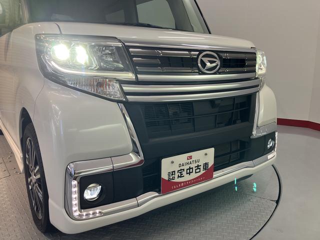 タントカスタムＲＳ　トップエディションＳＡIIIプッシュスタート　両側電動スライドドア　アイドリングストップ　オートライト　オートマチックハイビーム　ＬＥＤヘッドライト　フロントフォグランプ　運転席シートヒーター　ベンチシート　社外ナビ　フルセグ（愛媛県）の中古車