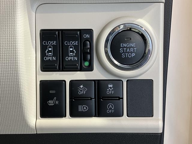 ムーヴキャンバスGブラックアクセントVS SAIIIプッシュスタート 両側電動スライドドア 運転席シートヒーター ベンチシート アイドリングストップ オートライト オートマチックハイビーム LEDヘッドライト フロントフォグランプ パノラマカメラ(愛媛県)の中古車