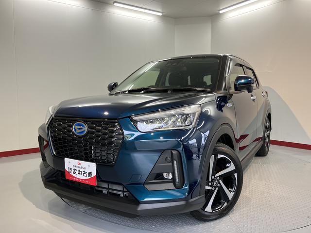 ロッキープレミアムG HEV純正ナビ パノラマモニター フルセグTV CD DVD USB ミュージックサーバー ドラレコ ETC クルーズコントロール 前席シートヒーター オートライト LEDヘッドライト 電動パーキング(愛媛県)の中古車