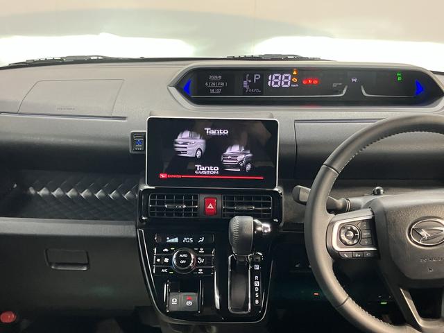 タントカスタムＲＳスタイルセレクション純正ナビ　パノラマモニター　フルセグＴＶ　ＣＤ　ＤＶＤ　ＵＳＢ　Ｂｌｕｅｔｏｏｔｈ　ミュージックサーバー　ドラレコ　両側電動スライドドア　障害物センサー　前席シートヒーター　ＬＥＤヘッドライト（愛媛県）の中古車