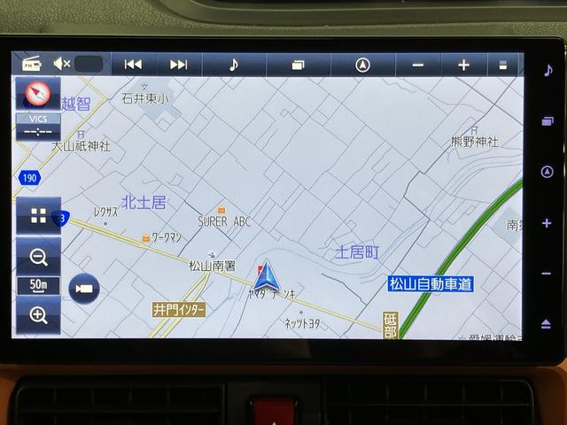 タントファンクロスターボ純正ナビ バックモニター フルセグTV CD DVD USB Bluetooth ミュージックサーバー ドラレコ 社外ETC 両側電動スライドドア 前席シートヒーター オートライト LEDヘッドライト(愛媛県)の中古車